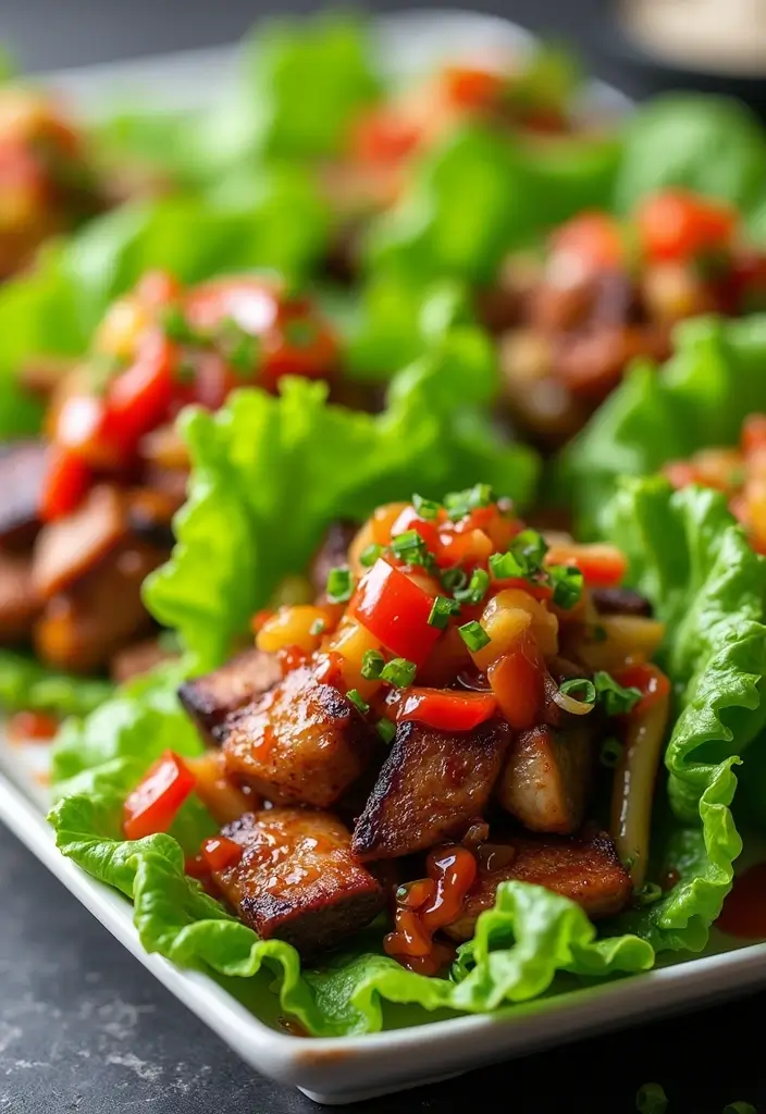 25 BBQ Pork Belly Recipes That Are Smoky and Sweet - 18. BBQ Pork Belly Lettuce Wraps
