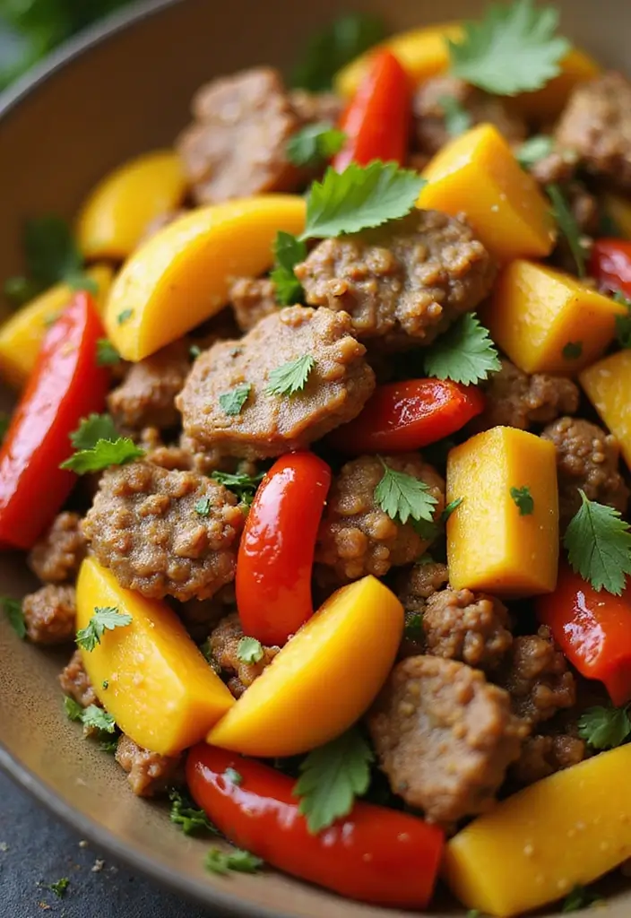 25 Chinese Ground Pork Recipes for Quick and Tasty Meals 107 25 Chinese Ground Pork Recipes for Quick and Tasty Meals - 17. Pork and Mango Stir-Fry
