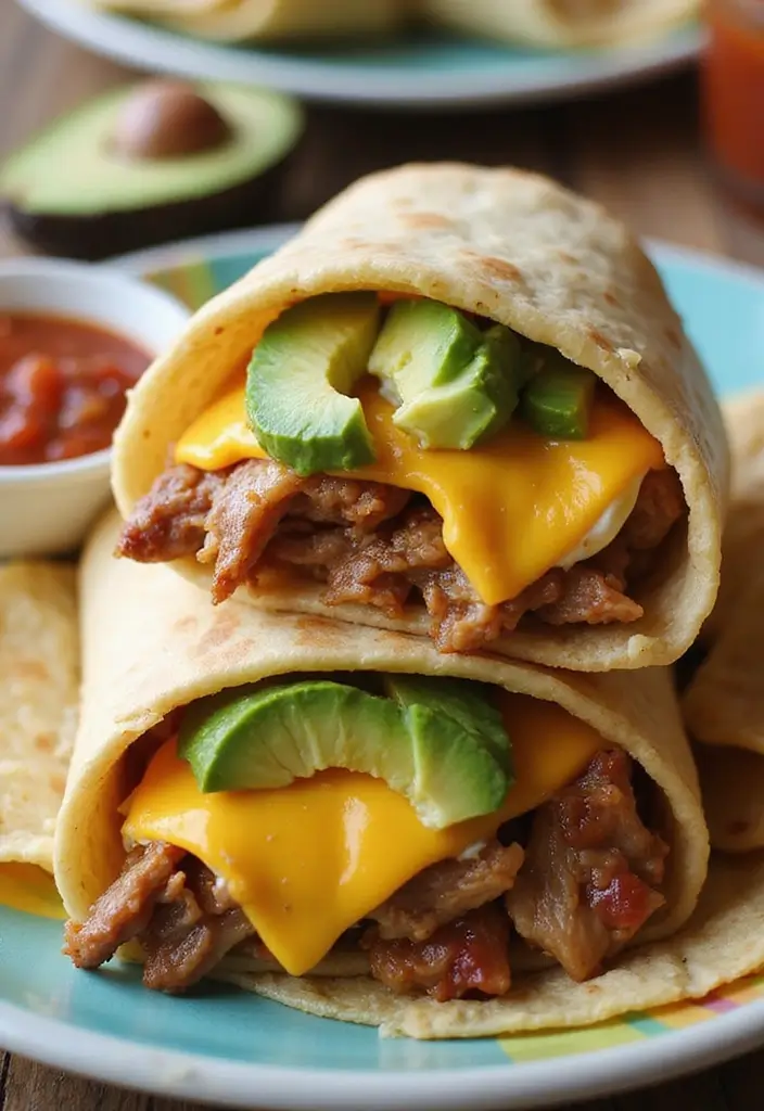 25 Delicious Recipes with Pulled Pork You’ll Want to Try Tonight 78 25 Delicious Recipes with Pulled Pork You’ll Want to Try Tonight - 12. Pulled Pork Breakfast Burritos