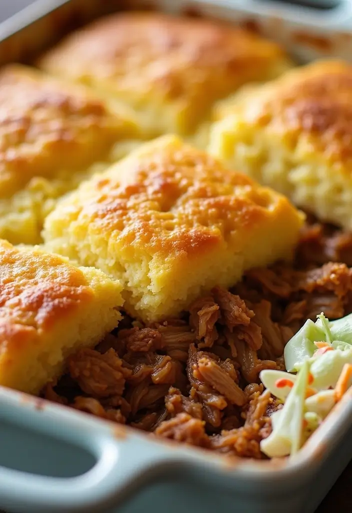 25 Delicious Recipes with Pulled Pork You’ll Want to Try Tonight 85 25 Delicious Recipes with Pulled Pork You’ll Want to Try Tonight - 13. Pulled Pork and Cornbread Casserole