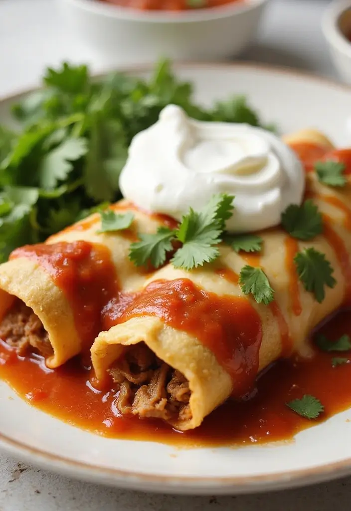 25 Delicious Recipes with Pulled Pork You’ll Want to Try Tonight 102 25 Delicious Recipes with Pulled Pork You’ll Want to Try Tonight - 16. Pulled Pork Enchiladas