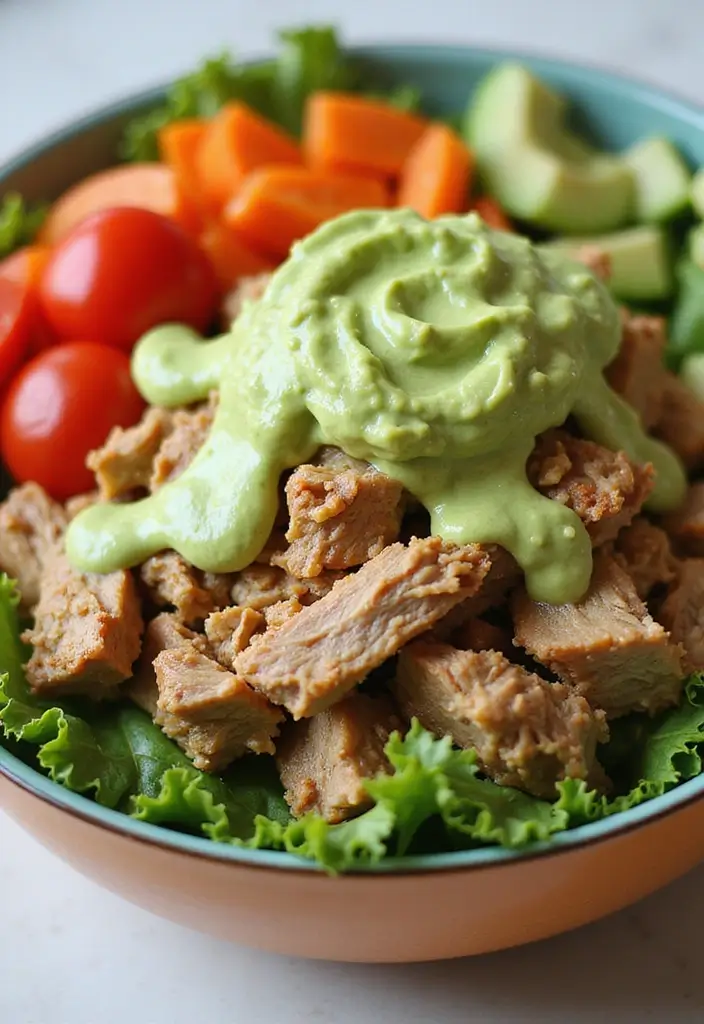 25 Delicious Recipes with Pulled Pork You’ll Want to Try Tonight 109 25 Delicious Recipes with Pulled Pork You’ll Want to Try Tonight - 17. Pulled Pork Salad with Avocado Dressing