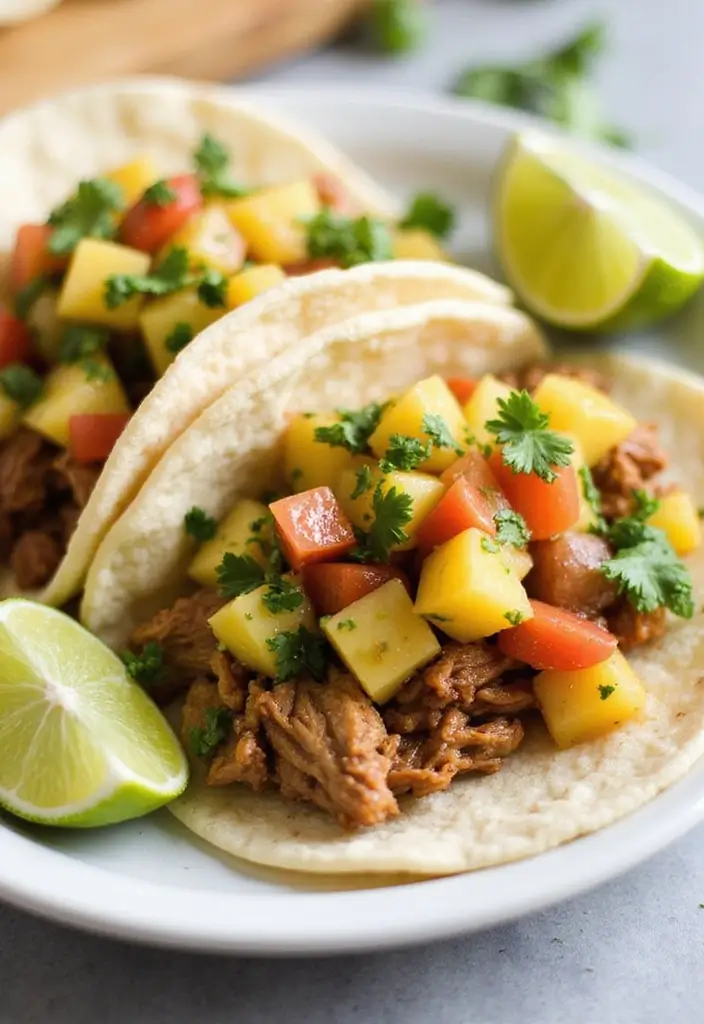 25 Delicious Recipes with Pulled Pork You’ll Want to Try Tonight 8 25 Delicious Recipes with Pulled Pork You’ll Want to Try Tonight - 2. Pulled Pork Tacos with Pineapple Salsa