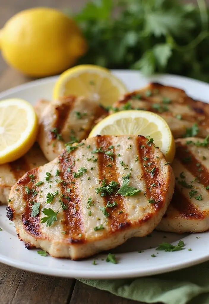 25 Easy Grilled Pork Chop Recipes Perfect for Summer BBQs 8 25 Easy Grilled Pork Chop Recipes Perfect for Summer BBQs - 2. Lemon Herb Grilled Pork Chops