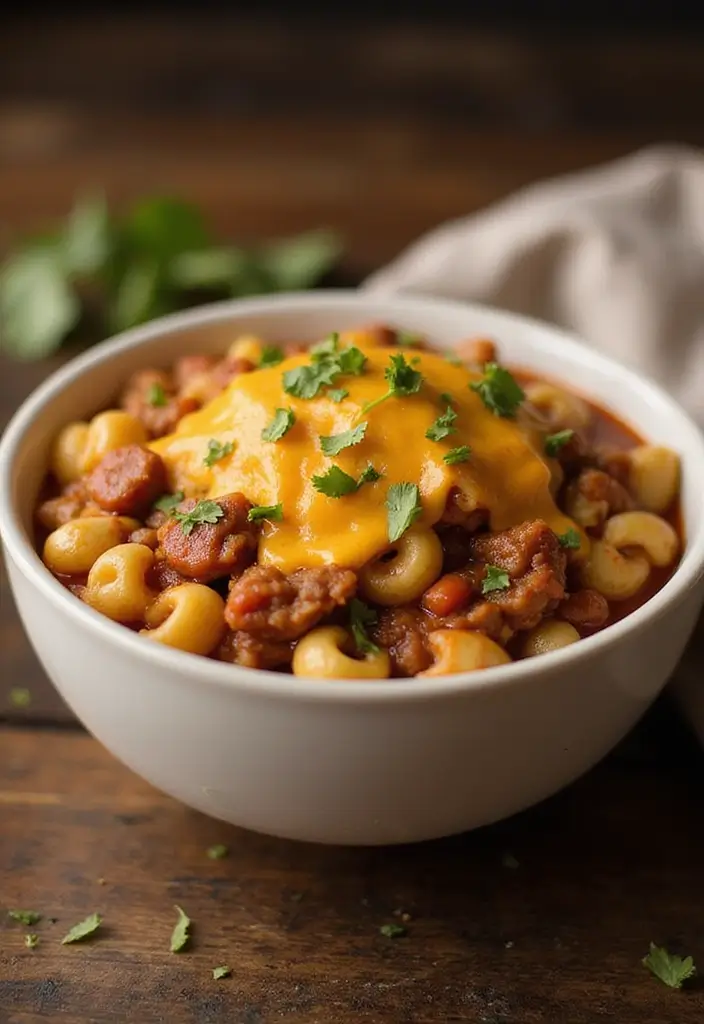 25 Ground Pork Pasta Recipes That Are Cozy and Filling 71 25 Ground Pork Pasta Recipes That Are Cozy and Filling - 11. Ground Pork Chili Mac
