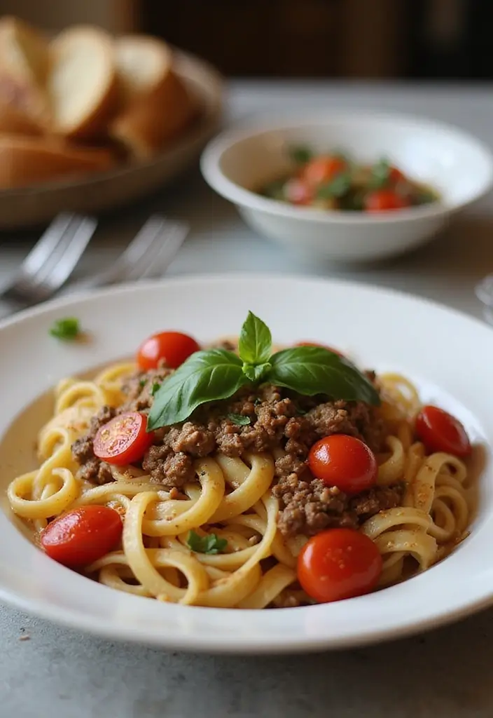 25 Ground Pork Pasta Recipes That Are Cozy and Filling 85 25 Ground Pork Pasta Recipes That Are Cozy and Filling - 13. Ground Pork and Tomato Pasta