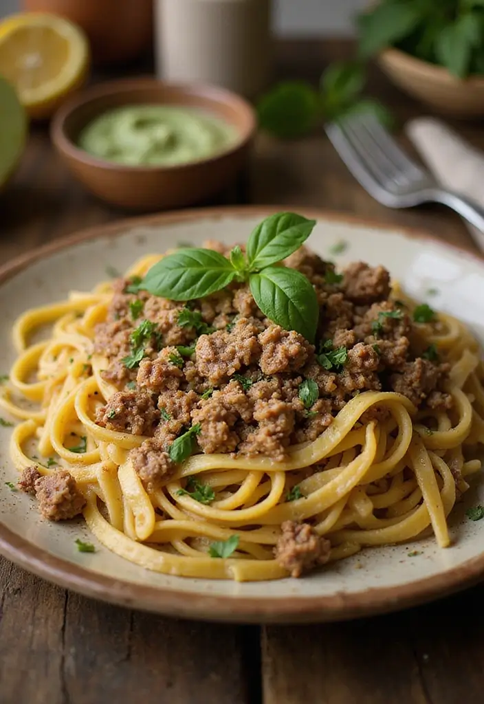 25 Ground Pork Pasta Recipes That Are Cozy and Filling 146 25 Ground Pork Pasta Recipes That Are Cozy and Filling - 22. Ground Pork and Herb Pasta