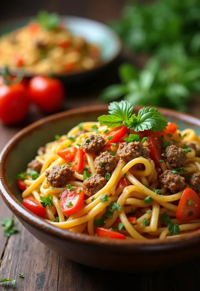 25 Ground Pork Pasta Recipes That Are Cozy and Filling 22 25 Ground Pork Pasta Recipes That Are Cozy and Filling - 4. Ground Pork and Vegetable Stir-Fry Pasta