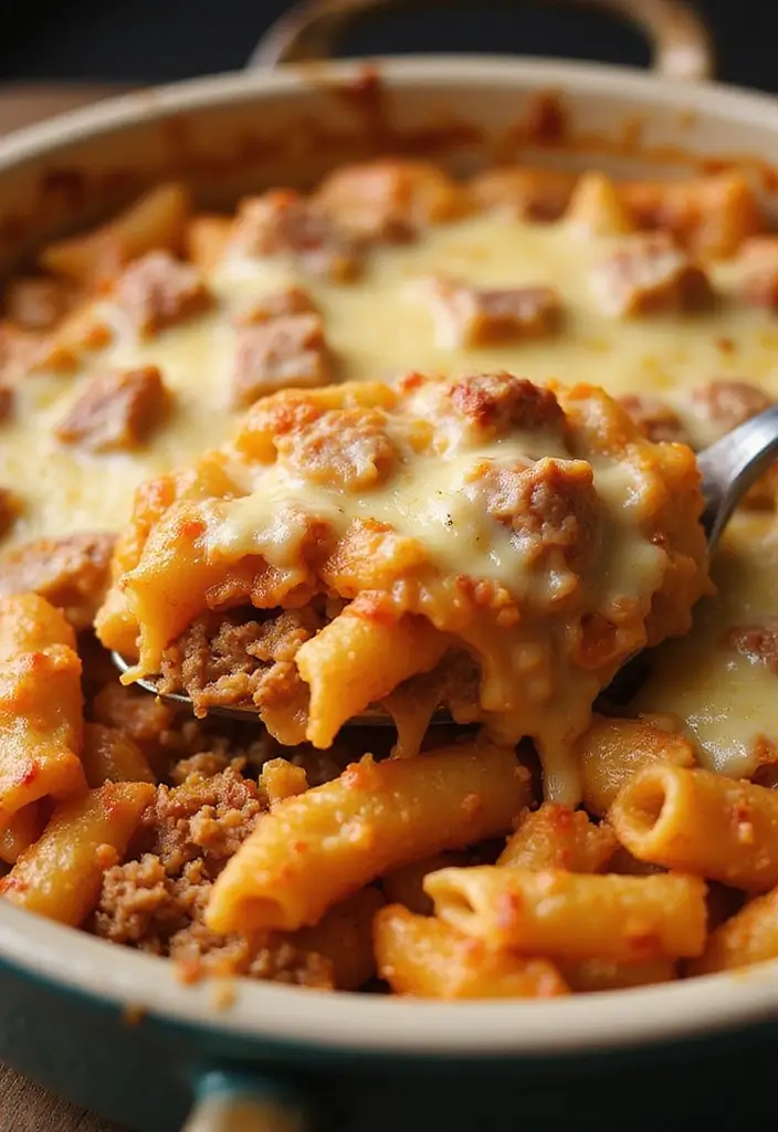 25 Ground Pork Pasta Recipes That Are Cozy and Filling 29 25 Ground Pork Pasta Recipes That Are Cozy and Filling - 5. Cheesy Ground Pork Pasta Bake