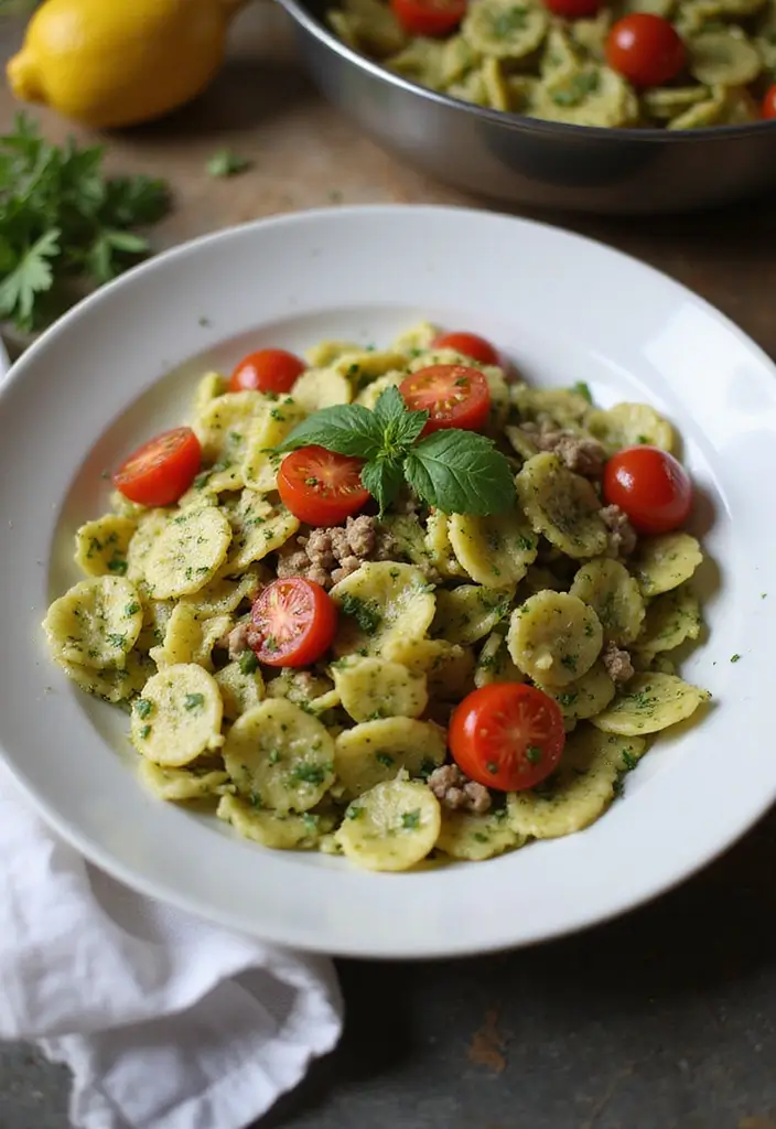 25 Ground Pork Pasta Recipes That Are Cozy and Filling 36 25 Ground Pork Pasta Recipes That Are Cozy and Filling - 6. Ground Pork Pesto Pasta