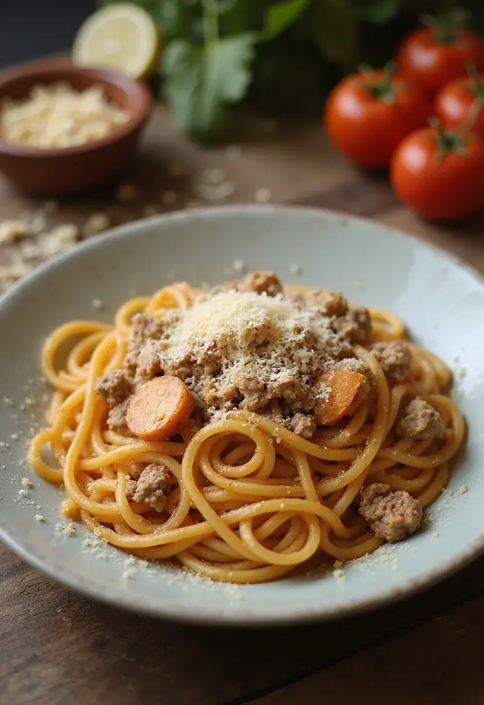 25 Ground Pork Pasta Recipes That Are Cozy and Filling 57 25 Ground Pork Pasta Recipes That Are Cozy and Filling - 9. Ground Pork Carbonara