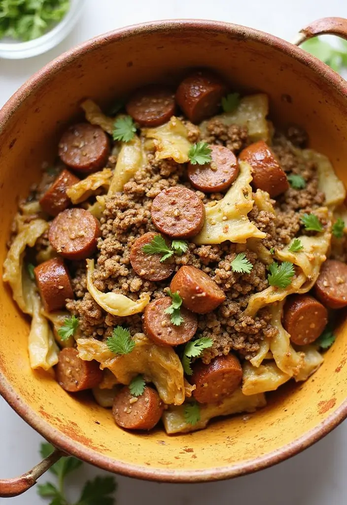 25 Ground Pork Sausage Recipes for Easy and Flavorful Dinners 62 25 Ground Pork Sausage Recipes for Easy and Flavorful Dinners - 10. Sausage and Cabbage Stir-Fry
