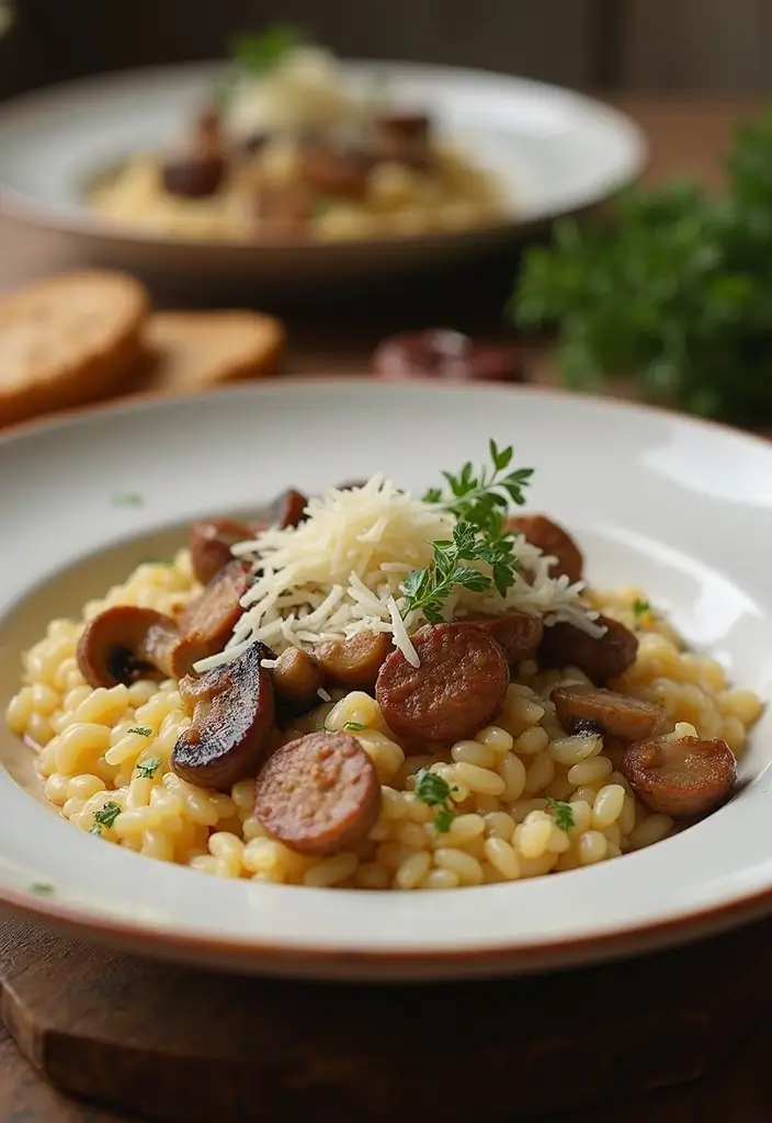 25 Ground Pork Sausage Recipes for Easy and Flavorful Dinners 88 25 Ground Pork Sausage Recipes for Easy and Flavorful Dinners - 14. Sausage and Mushroom Risotto
