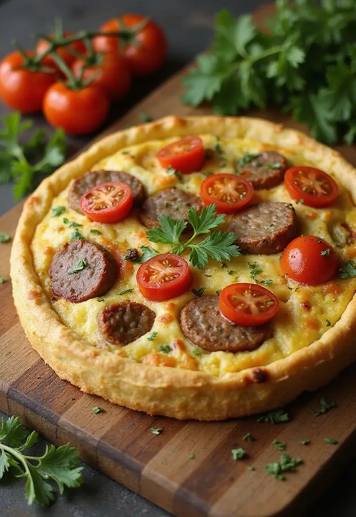 25 Ground Pork Sausage Recipes for Easy and Flavorful Dinners 95 25 Ground Pork Sausage Recipes for Easy and Flavorful Dinners - 15. Sausage and Tomato Frittata