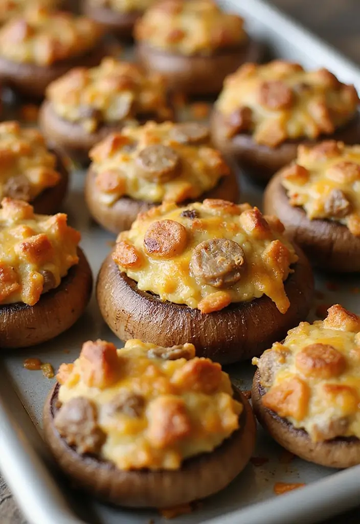 25 Ground Pork Sausage Recipes for Easy and Flavorful Dinners 109 25 Ground Pork Sausage Recipes for Easy and Flavorful Dinners - 17. Sausage and Cheese Stuffed Mushrooms