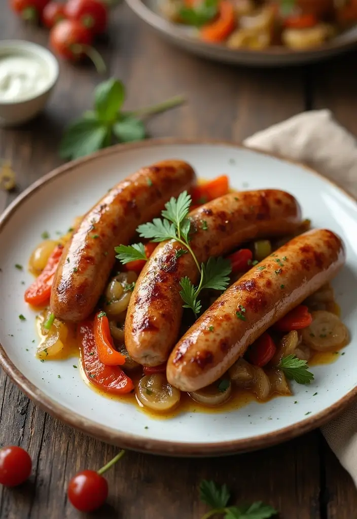 25 Ground Pork Sausage Recipes for Easy and Flavorful Dinners 130 25 Ground Pork Sausage Recipes for Easy and Flavorful Dinners - 20. Garlic Sausage and Peppers