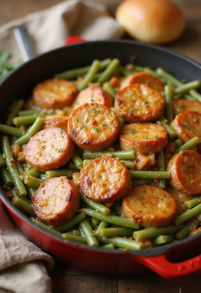 25 Ground Pork Sausage Recipes for Easy and Flavorful Dinners 137 25 Ground Pork Sausage Recipes for Easy and Flavorful Dinners - 21. Sausage and Green Bean Casserole