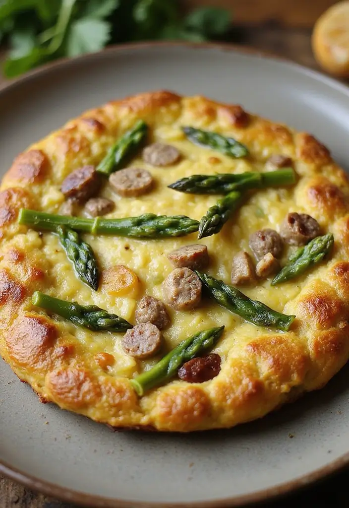 25 Ground Pork Sausage Recipes for Easy and Flavorful Dinners 151 25 Ground Pork Sausage Recipes for Easy and Flavorful Dinners - 23. Sausage and Asparagus Frittata