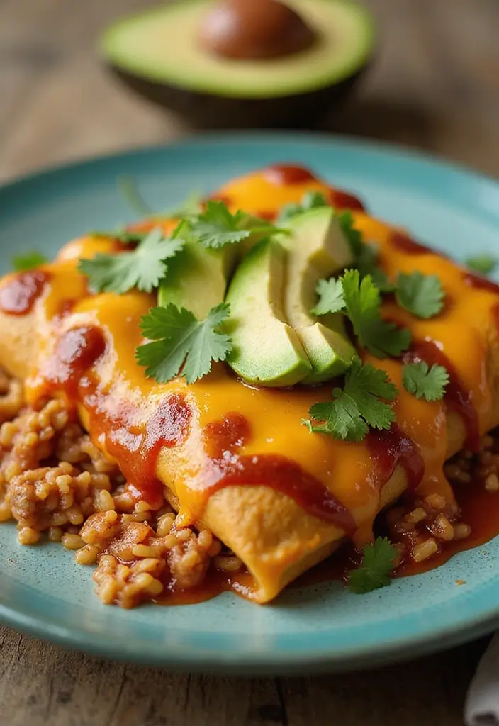 25 Ground Pork and Rice Recipes for Simple Weeknight Meals 72 25 Ground Pork and Rice Recipes for Simple Weeknight Meals - 12. Pork and Rice Enchiladas