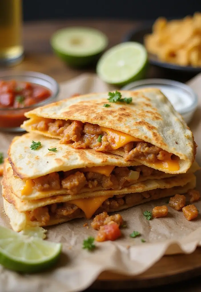 25 Ground Pork and Rice Recipes for Simple Weeknight Meals 147 25 Ground Pork and Rice Recipes for Simple Weeknight Meals - 23. Cheesy Pork and Rice Quesadillas