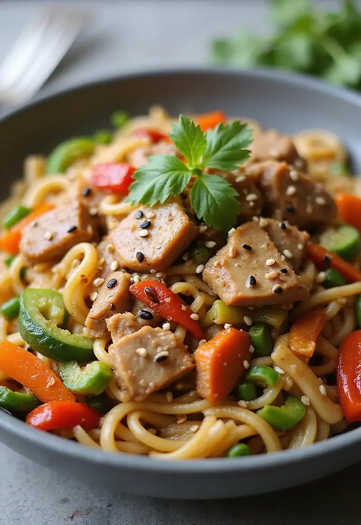 25 Ground Pork and Rice Recipes for Simple Weeknight Meals 154 25 Ground Pork and Rice Recipes for Simple Weeknight Meals - 24. Pork and Rice Noodle Stir-Fry