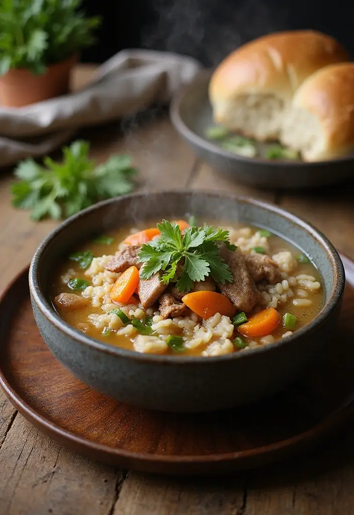 25 Ground Pork and Rice Recipes for Simple Weeknight Meals 20 25 Ground Pork and Rice Recipes for Simple Weeknight Meals - 4. Pork and Rice Soup