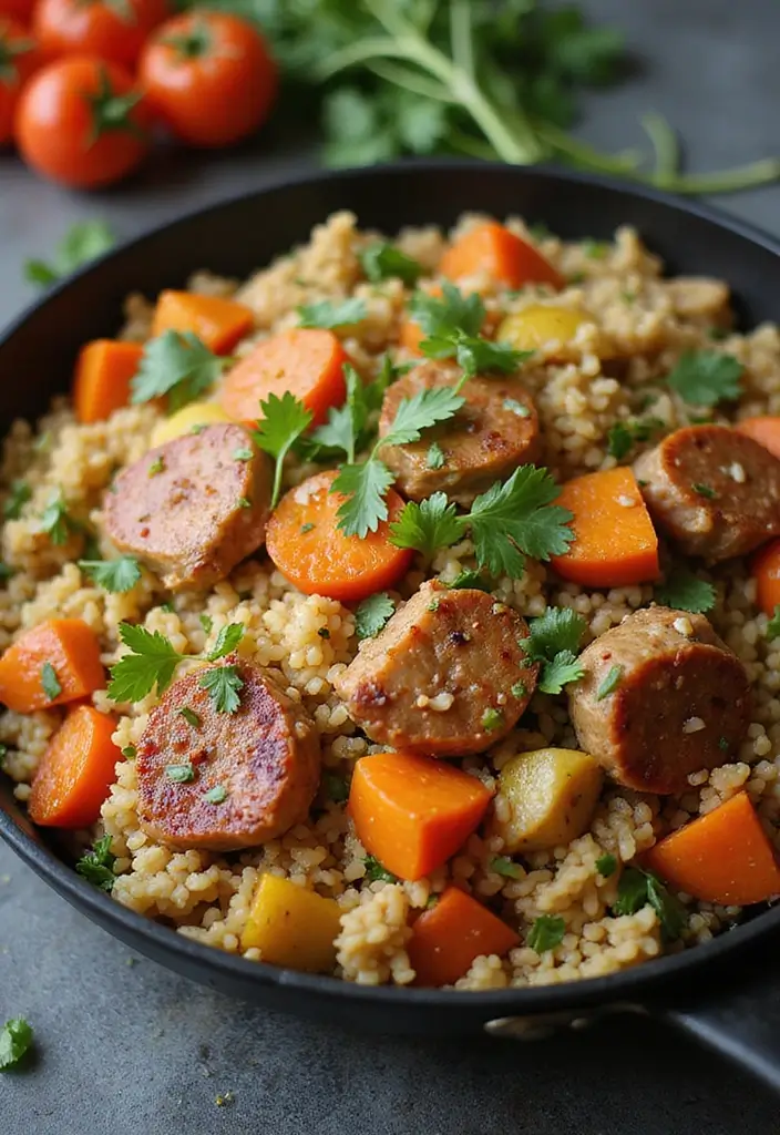 25 Ground Pork and Rice Recipes for Simple Weeknight Meals 34 25 Ground Pork and Rice Recipes for Simple Weeknight Meals - 6. Pork and Rice Skillet with Vegetables