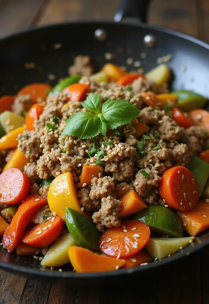 25 Healthy Ground Pork Recipes That Are High in Protein 1 25 Healthy Ground Pork Recipes That Are High in Protein - 1. Spicy Ground Pork and Vegetable Stir-Fry
