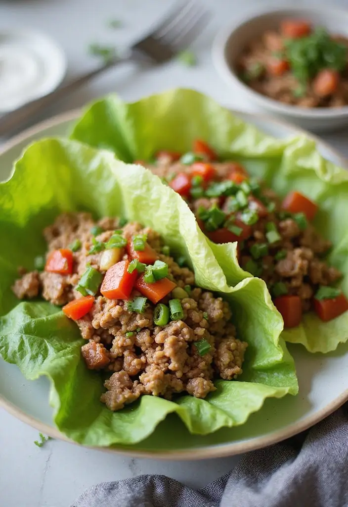 25 Healthy Ground Pork Recipes That Are High in Protein 55 25 Healthy Ground Pork Recipes That Are High in Protein - 11. Ground Pork Lettuce Wraps