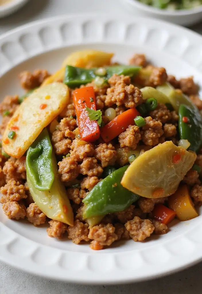 25 Healthy Ground Pork Recipes That Are High in Protein 56 25 Healthy Ground Pork Recipes That Are High in Protein - 12. Ground Pork and Cabbage Stir-Fry