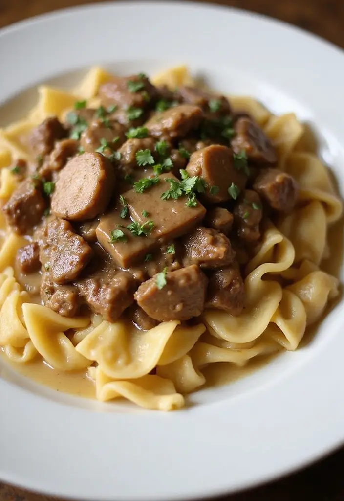 25 Healthy Ground Pork Recipes That Are High in Protein 75 25 Healthy Ground Pork Recipes That Are High in Protein - 15. Ground Pork and Mushroom Stroganoff