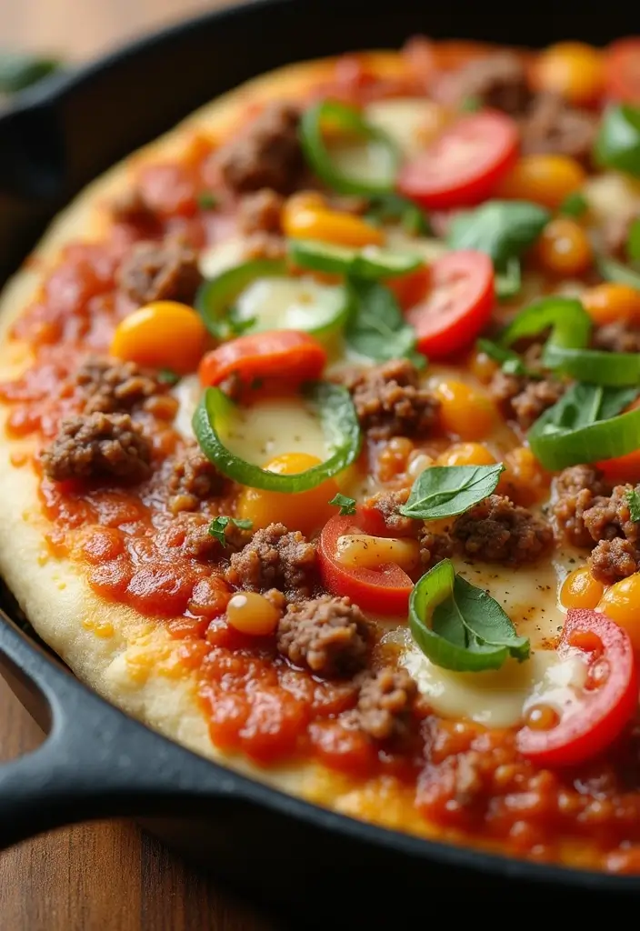 25 Healthy Ground Pork Recipes That Are High in Protein 80 25 Healthy Ground Pork Recipes That Are High in Protein - 16. Ground Pork Pizza Skillet