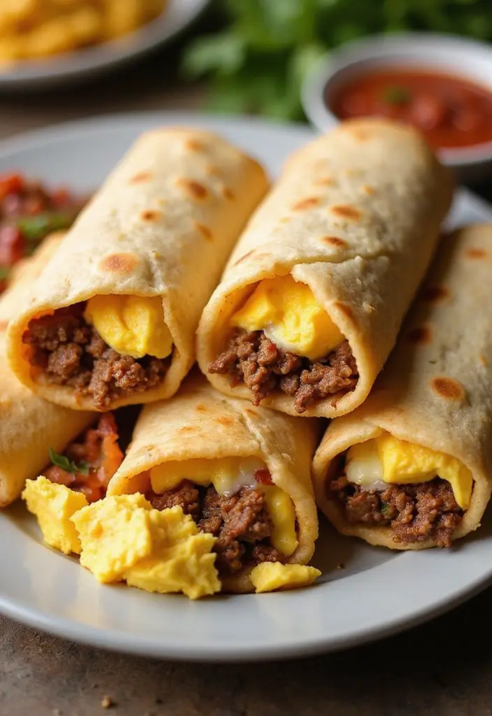 25 Healthy Ground Pork Recipes That Are High in Protein 87 25 Healthy Ground Pork Recipes That Are High in Protein - 17. Ground Pork and Egg Breakfast Burritos