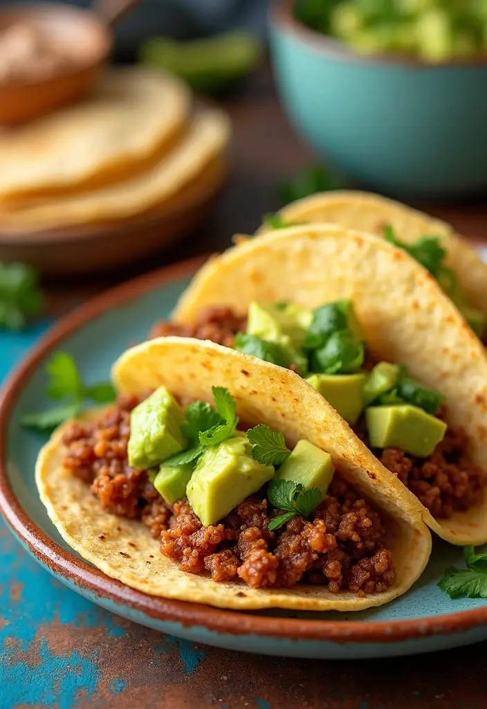 25 Healthy Ground Pork Recipes That Are High in Protein 6 25 Healthy Ground Pork Recipes That Are High in Protein - 2. Ground Pork Tacos with Avocado Salsa