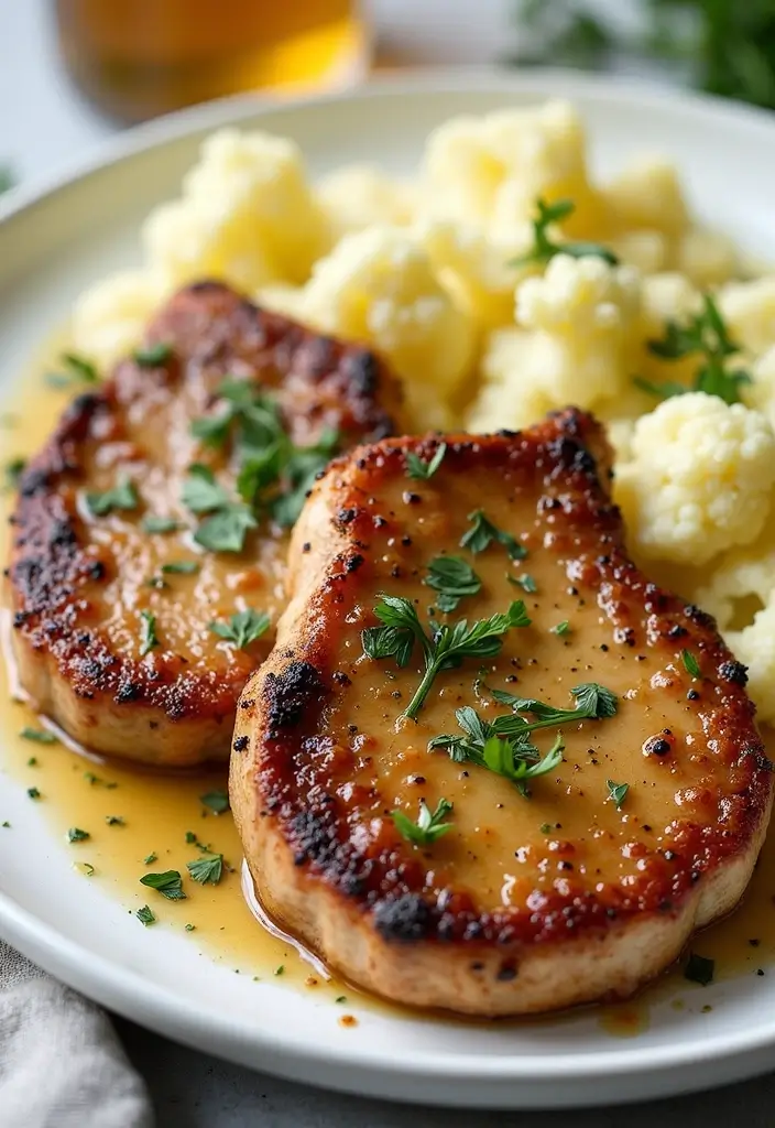 25 Healthy Pork Chop Recipes That Don’t Sacrifice Flavor 76 25 Healthy Pork Chop Recipes That Don’t Sacrifice Flavor - 12. Garlic Herb Butter Pork Chops