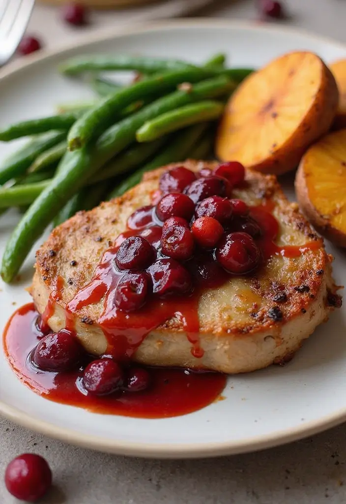25 Healthy Pork Chop Recipes That Don’t Sacrifice Flavor 125 25 Healthy Pork Chop Recipes That Don’t Sacrifice Flavor - 19. Cranberry Glazed Pork Chops