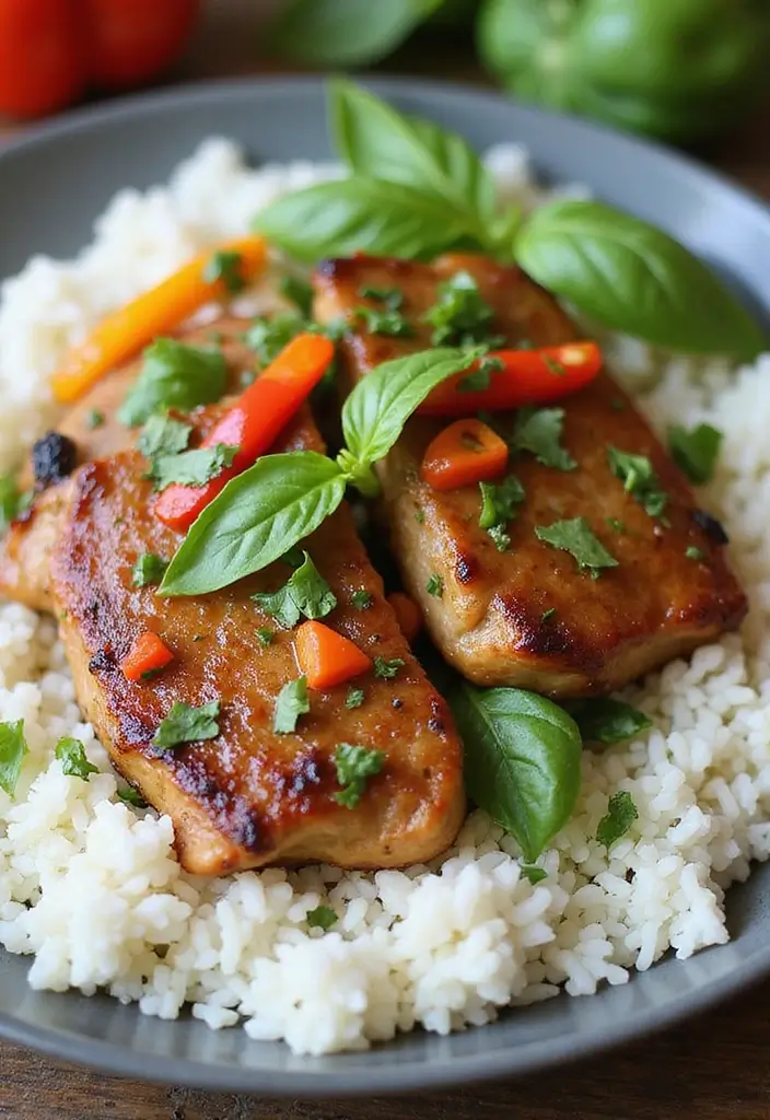 25 Healthy Pork Chop Recipes That Don’t Sacrifice Flavor 146 25 Healthy Pork Chop Recipes That Don’t Sacrifice Flavor - 22. Thai Basil Pork Chops