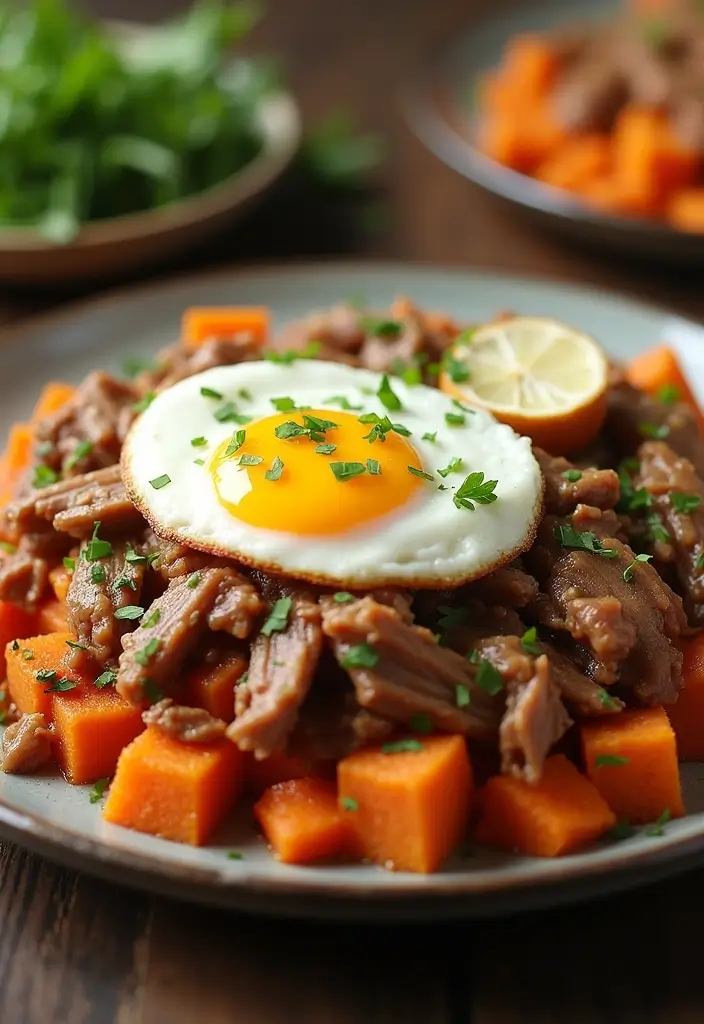 25 Healthy Pulled Pork Recipes That Fit Any Diet 126 25 Healthy Pulled Pork Recipes That Fit Any Diet - 20. Pulled Pork and Sweet Potato Hash