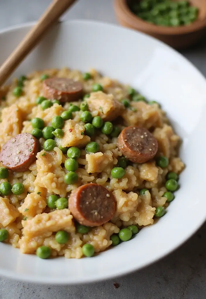 25 Italian Pork Sausage Recipes for Hearty Family Dinners 55 25 Italian Pork Sausage Recipes for Hearty Family Dinners - 9. Italian Sausage Risotto with Peas