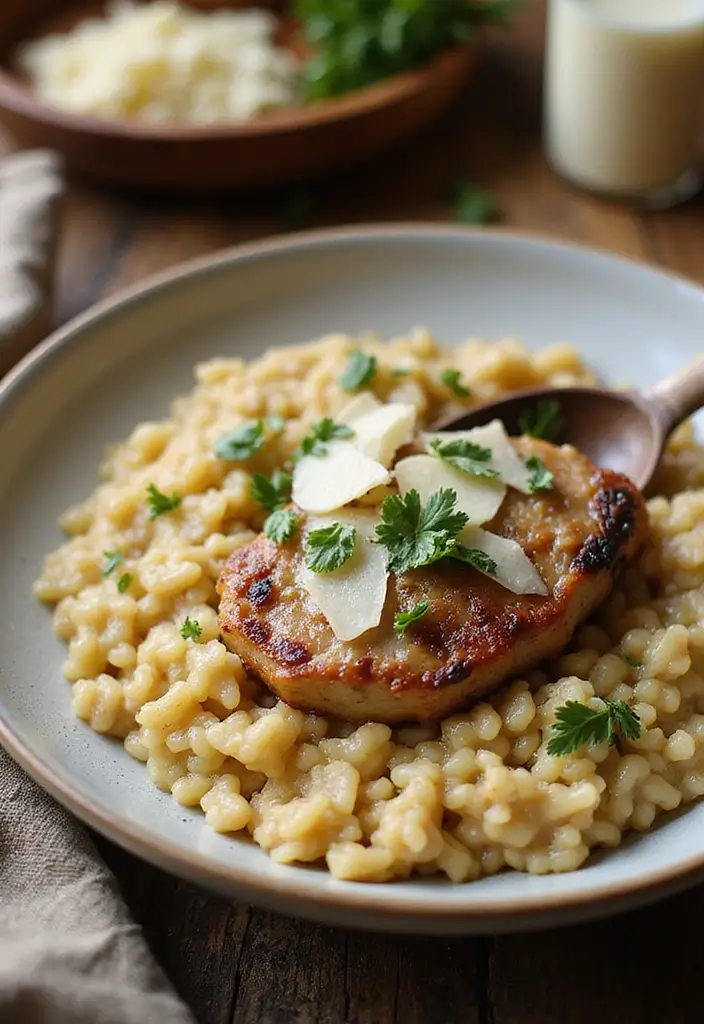 25 Leftover Pork Chop Recipes to Reinvent Your Dinner 125 25 Leftover Pork Chop Recipes to Reinvent Your Dinner - 19. Pork Chop Risotto