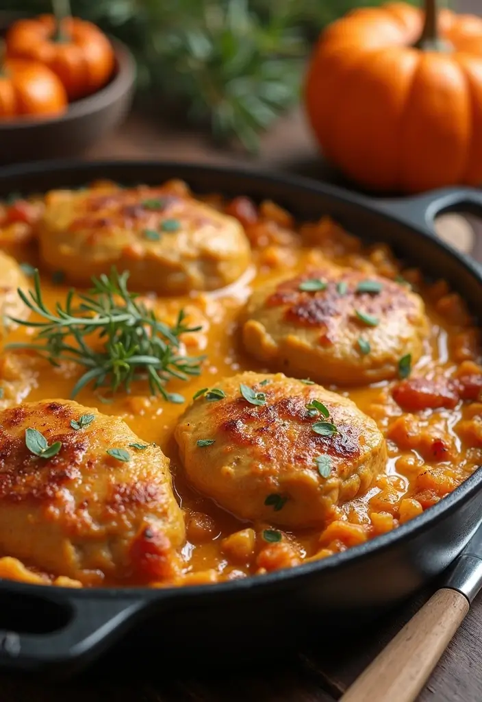 25 Pork Chop Casserole Recipes for Family Comfort Meals - 21. Pumpkin Spice Pork Chop Casserole