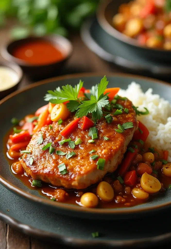 25 Pork Chop Casserole Recipes for Family Comfort Meals - 24. Thai Peanut Pork Chop Casserole