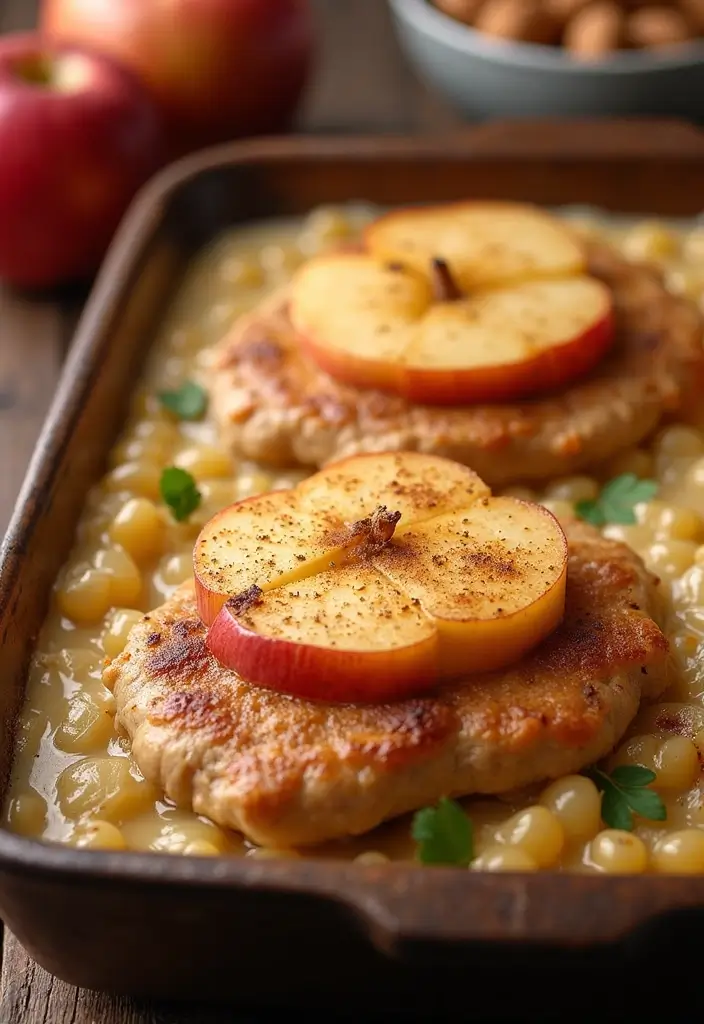 25 Pork Chop Casserole Recipes for Family Comfort Meals - 6. Apple Cinnamon Pork Chop Casserole