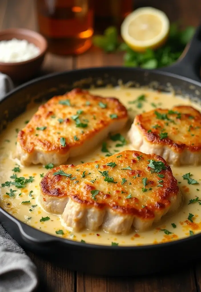 25 Pork Chop Casserole Recipes for Family Comfort Meals - 8. Garlic Parmesan Pork Chop Casserole