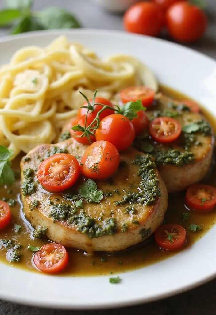 25 Pork Chop Dinner Recipes for Family Meals 133 25 Pork Chop Dinner Recipes for Family Meals - 21. Pesto Pork Chops