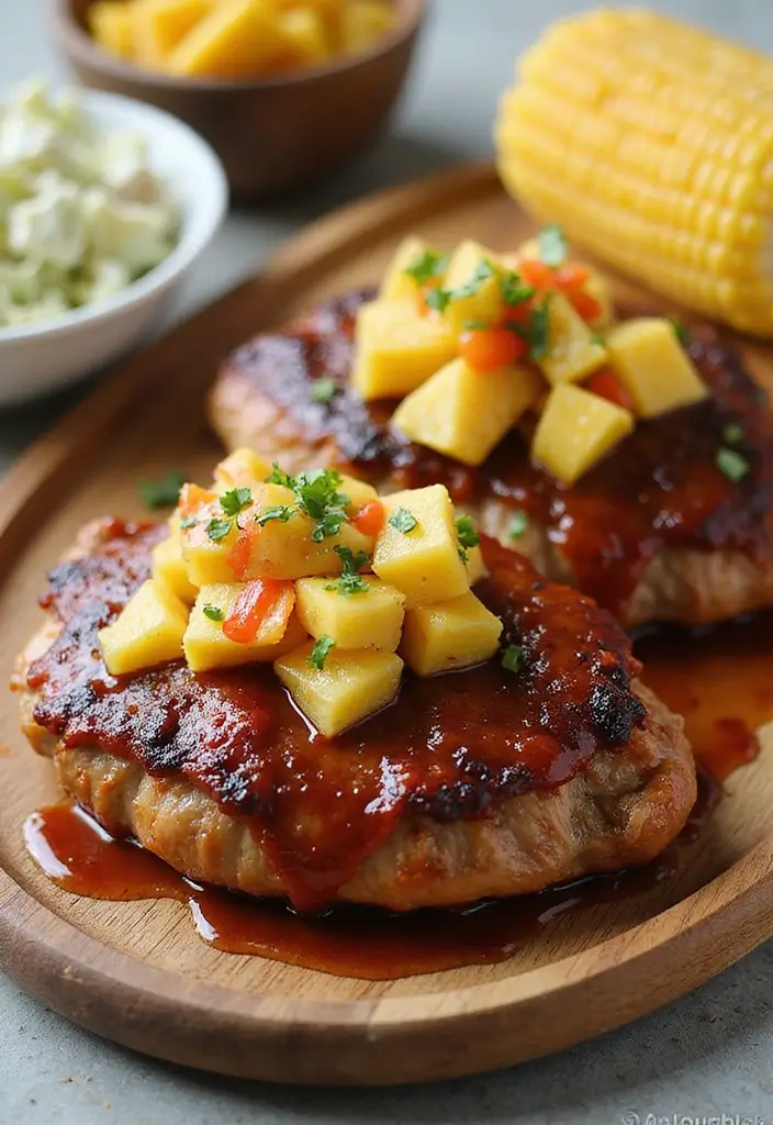 25 Pork Chop Dinner Recipes for Family Meals 22 25 Pork Chop Dinner Recipes for Family Meals - 4. Barbecue Pork Chops with Pineapple Salsa