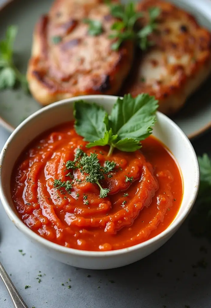 25 Pork Chop Sauce Recipes to Elevate Every Bite 119 25 Pork Chop Sauce Recipes to Elevate Every Bite - 19. Roasted Red Pepper Sauce