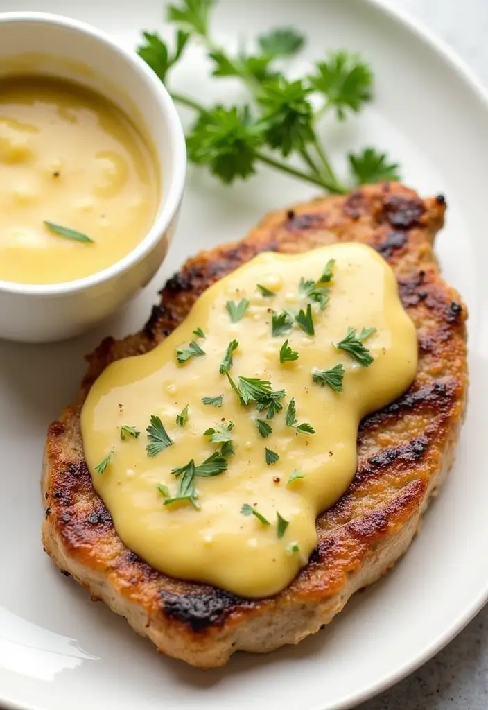 25 Pork Chop Sauce Recipes to Elevate Every Bite 13 25 Pork Chop Sauce Recipes to Elevate Every Bite - 3. Garlic Parmesan Cream Sauce
