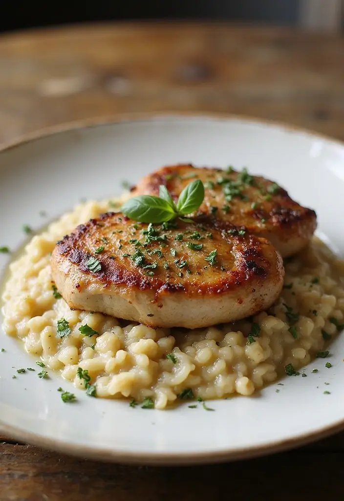 25 Pork Chop and Rice Recipes That Feel Like Comfort Food 76 25 Pork Chop and Rice Recipes That Feel Like Comfort Food - 12. Italian Herb Pork Chops with Risotto
