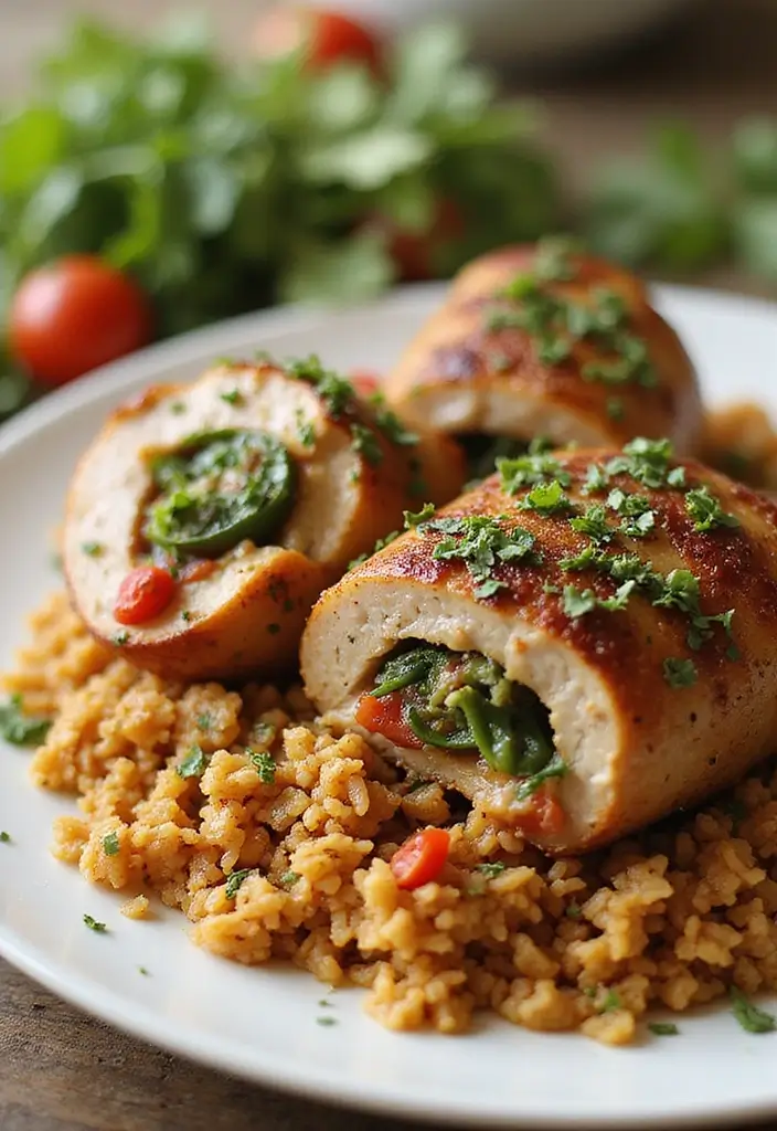 25 Pork Chop and Rice Recipes That Feel Like Comfort Food 97 25 Pork Chop and Rice Recipes That Feel Like Comfort Food - 15. Mediterranean Stuffed Pork Chops with Spiced Rice